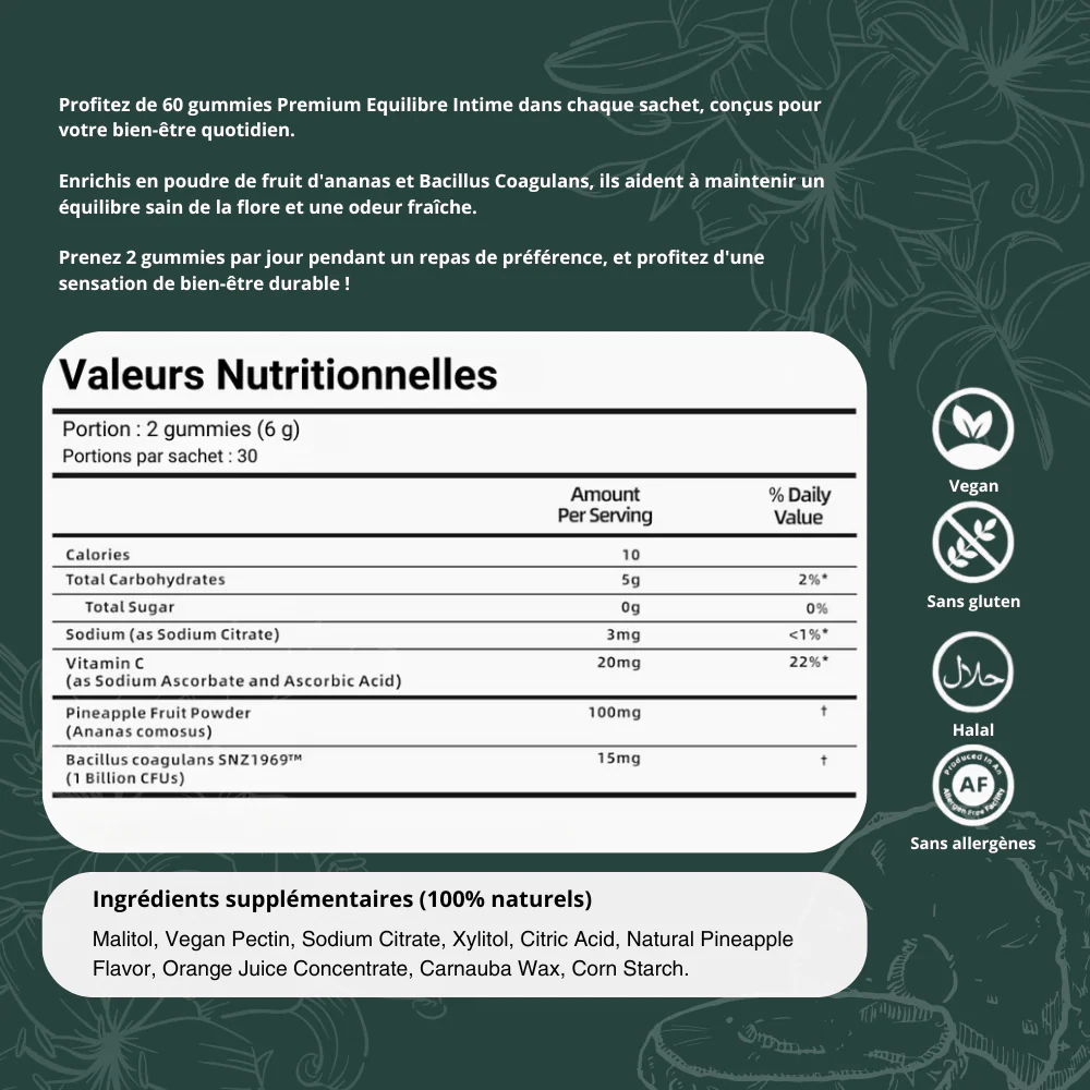 VitalSource™ - Gummies Équilibre Intime Féminin l Confort Ultime